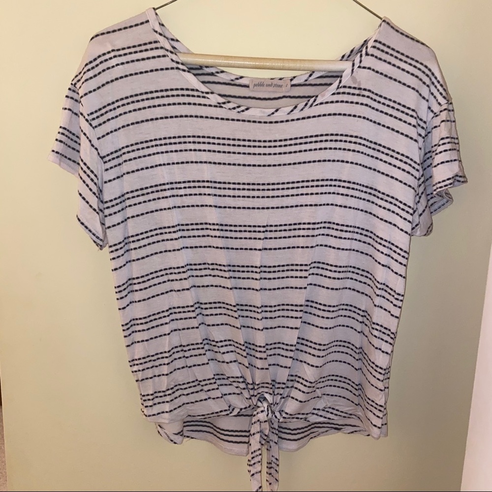 Striped Tie Tee